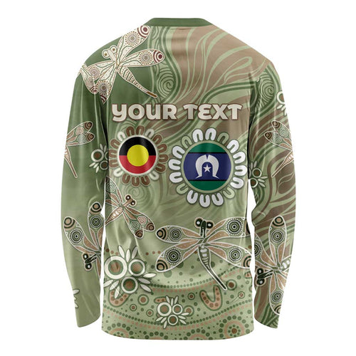 Personalised NAIDOC Week 2026 Long Sleeve Shirt Dragonfly Australian Aboriginal Art