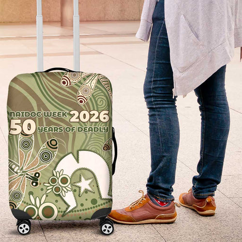 NAIDOC Week 2026 Luggage Cover Dragonfly Australian Aboriginal Art