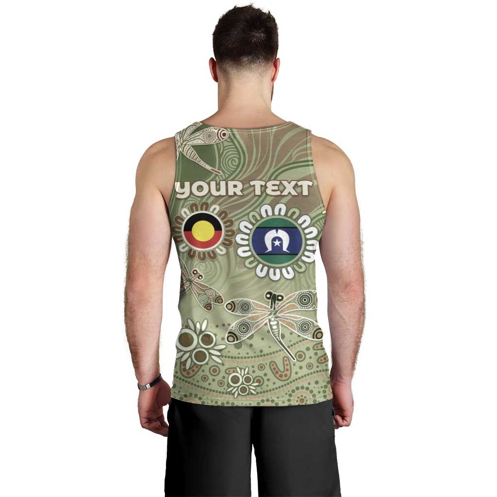 Personalised NAIDOC Week 2026 Men Tank Top Dragonfly Australian Aboriginal Art