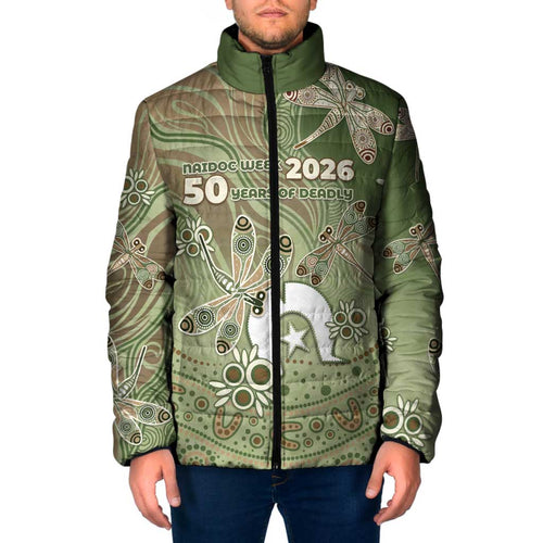 Personalised NAIDOC Week 2026 Padded Jacket Dragonfly Australian Aboriginal Art