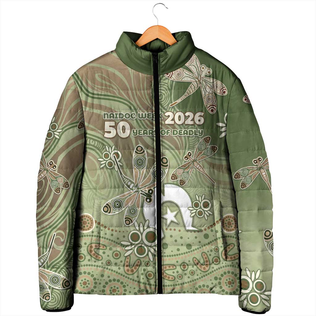 Personalised NAIDOC Week 2026 Padded Jacket Dragonfly Australian Aboriginal Art