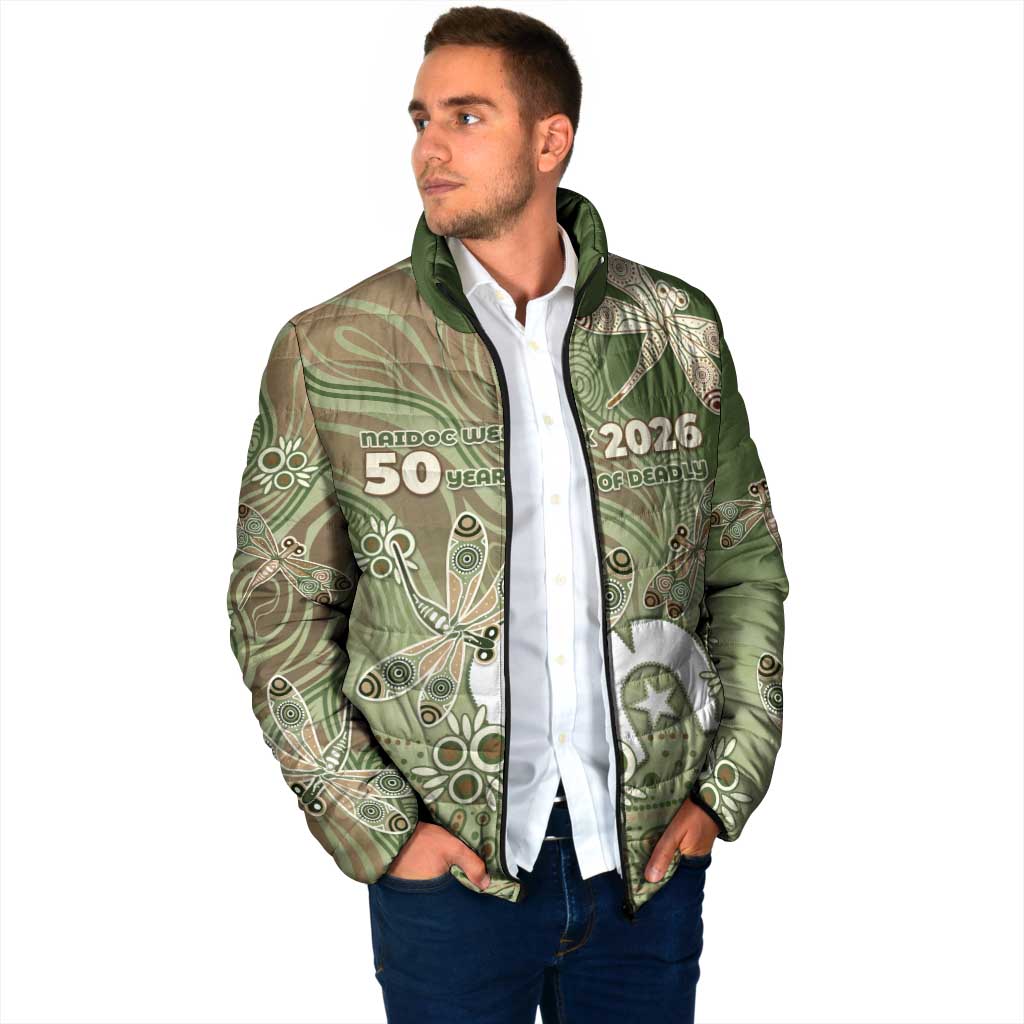 Personalised NAIDOC Week 2026 Padded Jacket Dragonfly Australian Aboriginal Art