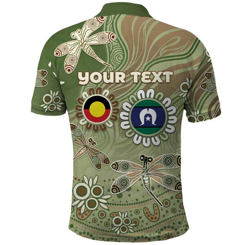 Personalised NAIDOC Week 2026 Polo Shirt Dragonfly Australian Aboriginal Art