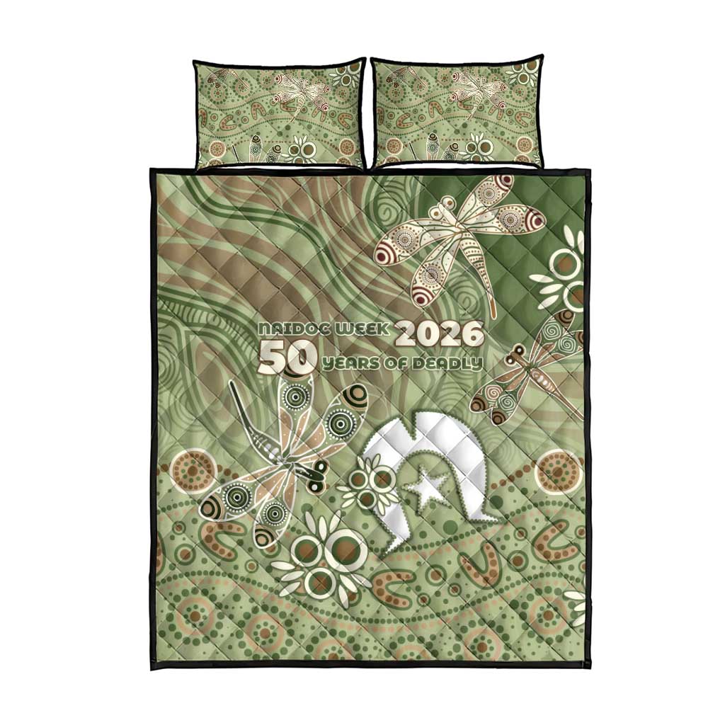 NAIDOC Week 2026 Quilt Bed Set Dragonfly Australian Aboriginal Art