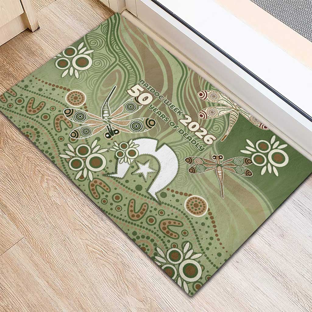 NAIDOC Week 2026 Rubber Doormat Dragonfly Australian Aboriginal Art