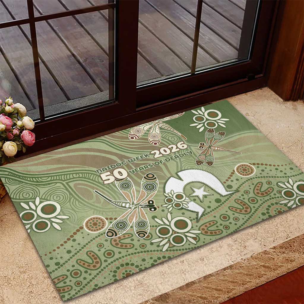 NAIDOC Week 2026 Rubber Doormat Dragonfly Australian Aboriginal Art