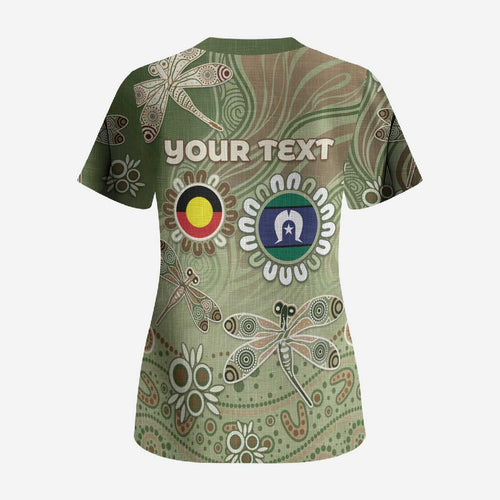 Personalised NAIDOC Week 2026 Scrub Top Dragonfly Australian Aboriginal Art