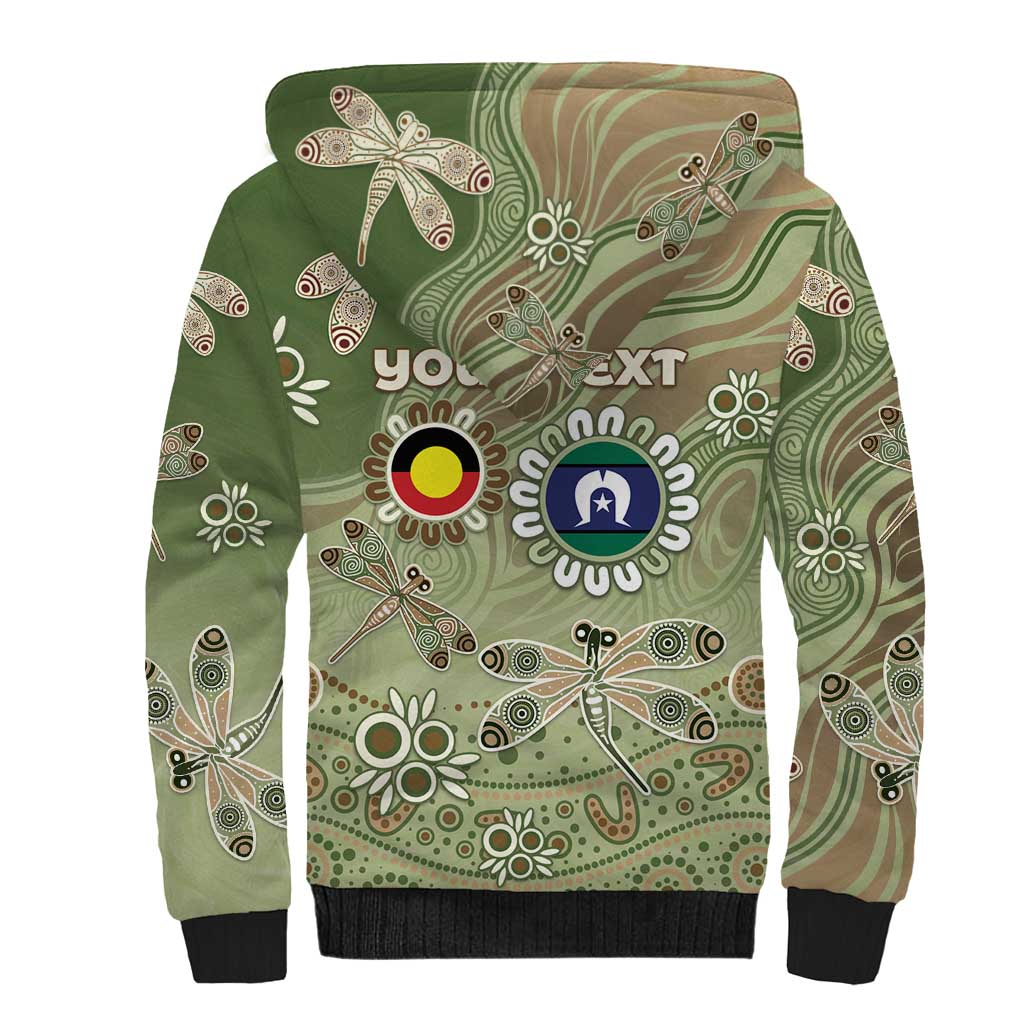 Personalised NAIDOC Week 2026 Sherpa Hoodie Dragonfly Australian Aboriginal Art
