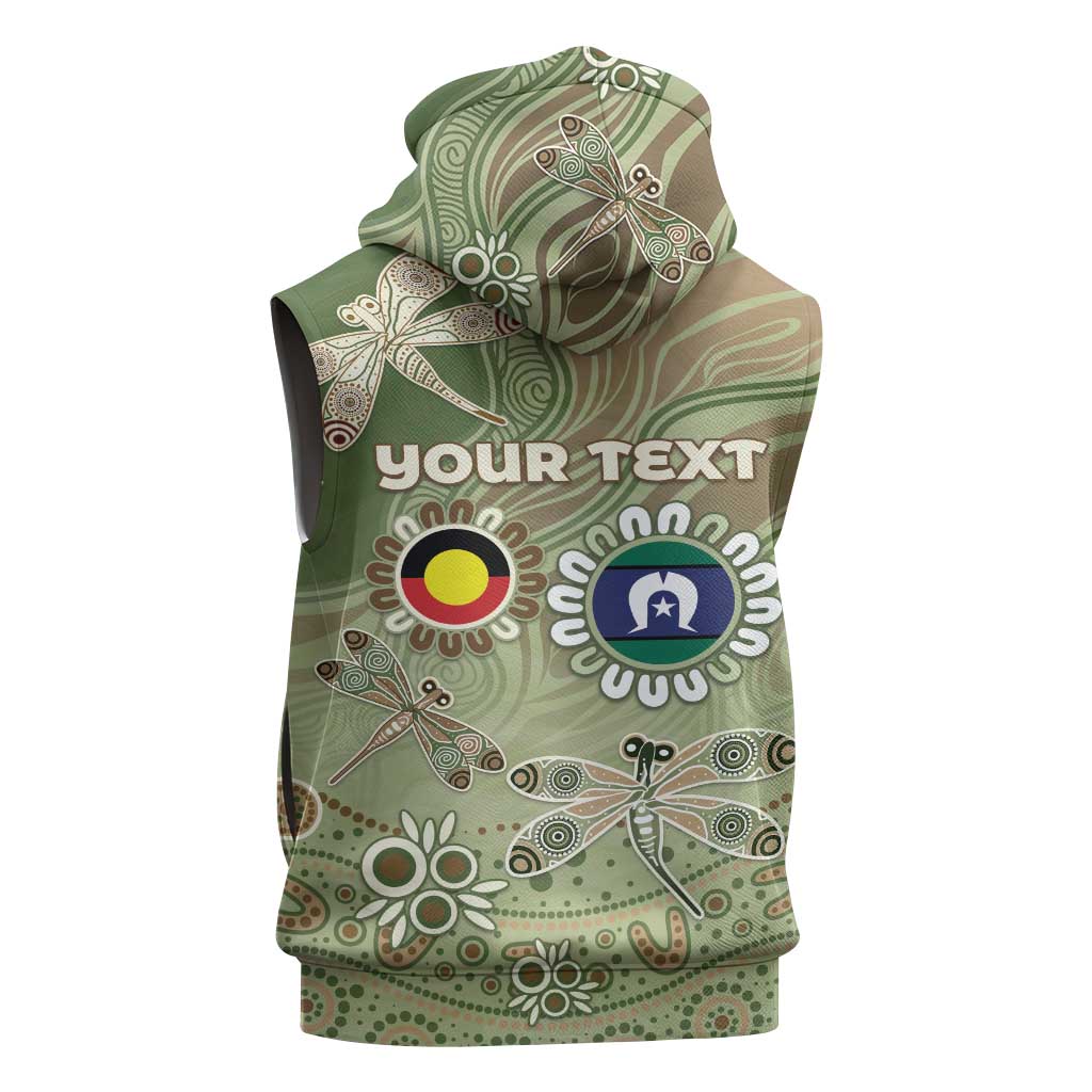 Personalised NAIDOC Week 2026 Sleeveless Hoodie Dragonfly Australian Aboriginal Art