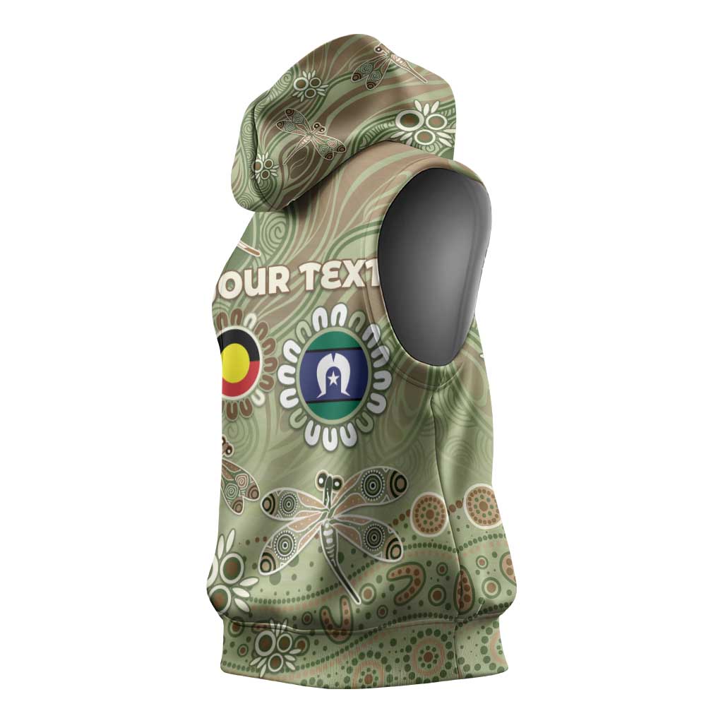 Personalised NAIDOC Week 2026 Sleeveless Hoodie Dragonfly Australian Aboriginal Art
