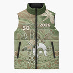 Personalised NAIDOC Week 2026 Sleeveless Puffer Jacket Dragonfly Australian Aboriginal Art