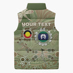 Personalised NAIDOC Week 2026 Sleeveless Puffer Jacket Dragonfly Australian Aboriginal Art