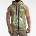 Personalised NAIDOC Week 2026 Sleeveless Zip Hoodie Dragonfly Australian Aboriginal Art