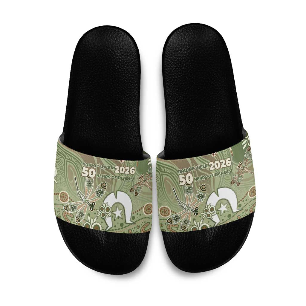 NAIDOC Week 2026 Slide Sandals Dragonfly Australian Aboriginal Art