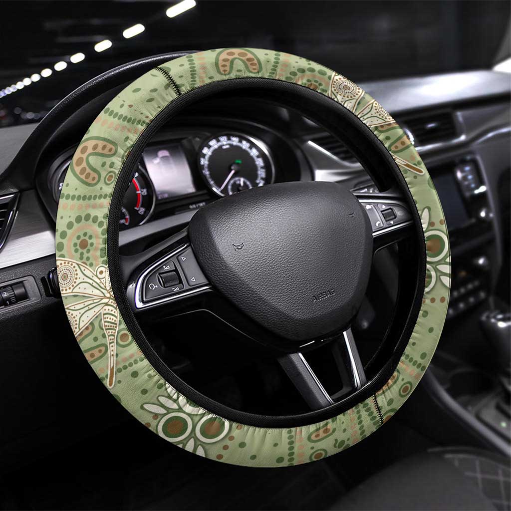 NAIDOC Week 2026 Steering Wheel Cover Dragonfly Australian Aboriginal Art