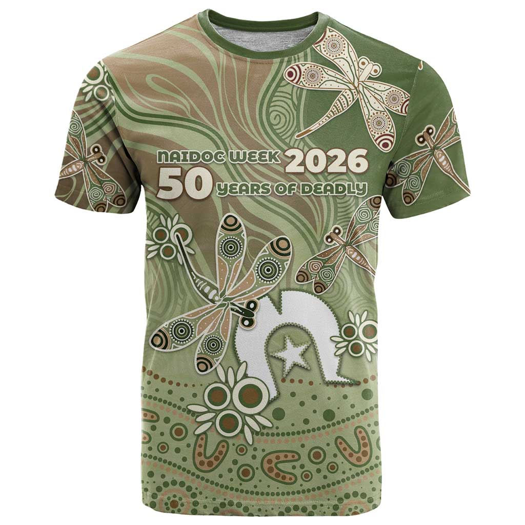 Personalised NAIDOC Week 2026 T Shirt Dragonfly Australian Aboriginal Art
