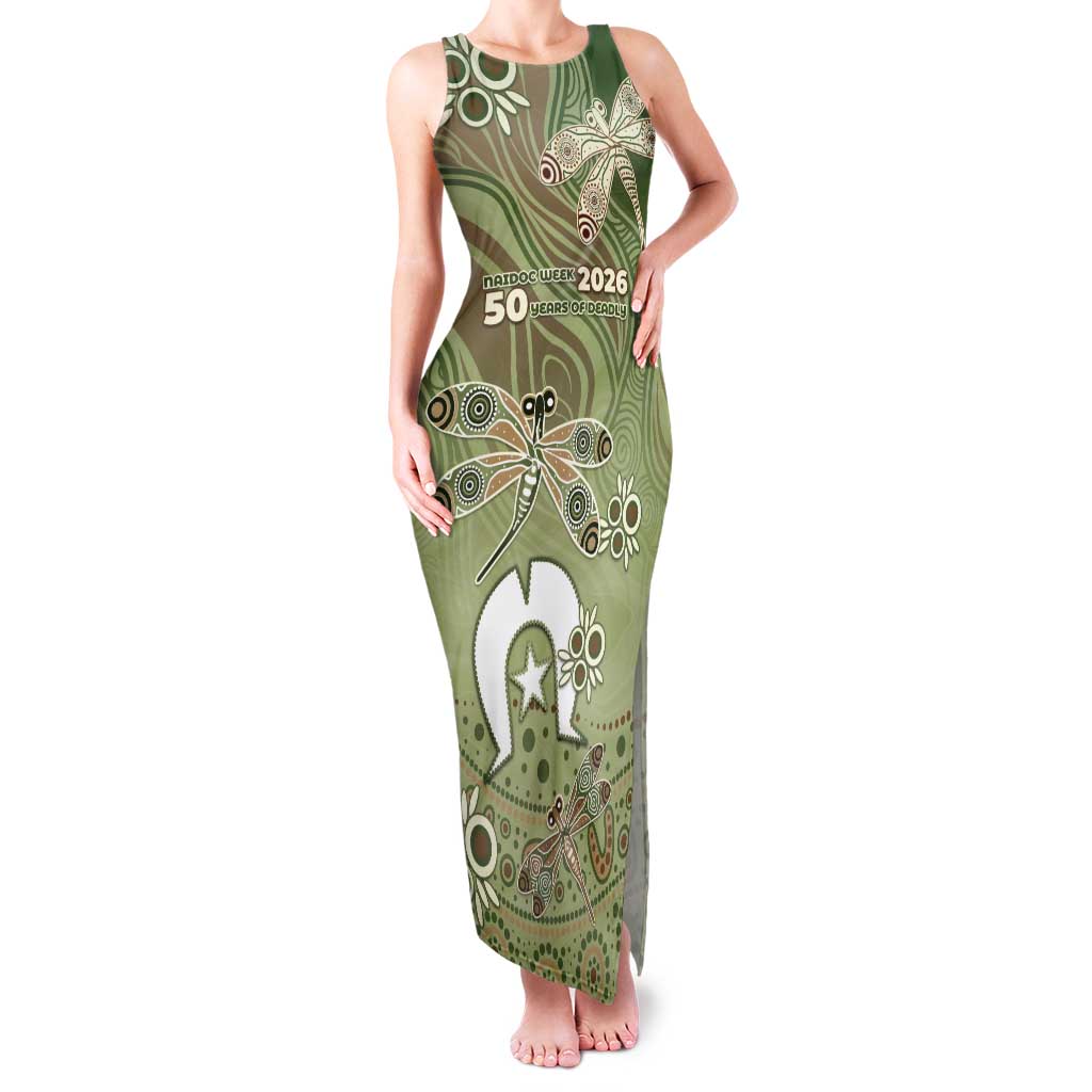 Personalised NAIDOC Week 2026 Tank Maxi Dress Dragonfly Australian Aboriginal Art