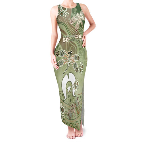 Personalised NAIDOC Week 2026 Tank Maxi Dress Dragonfly Australian Aboriginal Art
