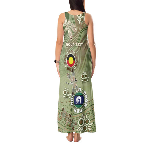 Personalised NAIDOC Week 2026 Tank Maxi Dress Dragonfly Australian Aboriginal Art
