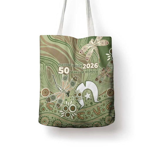 NAIDOC Week 2026 Tote Bag Dragonfly Australian Aboriginal Art