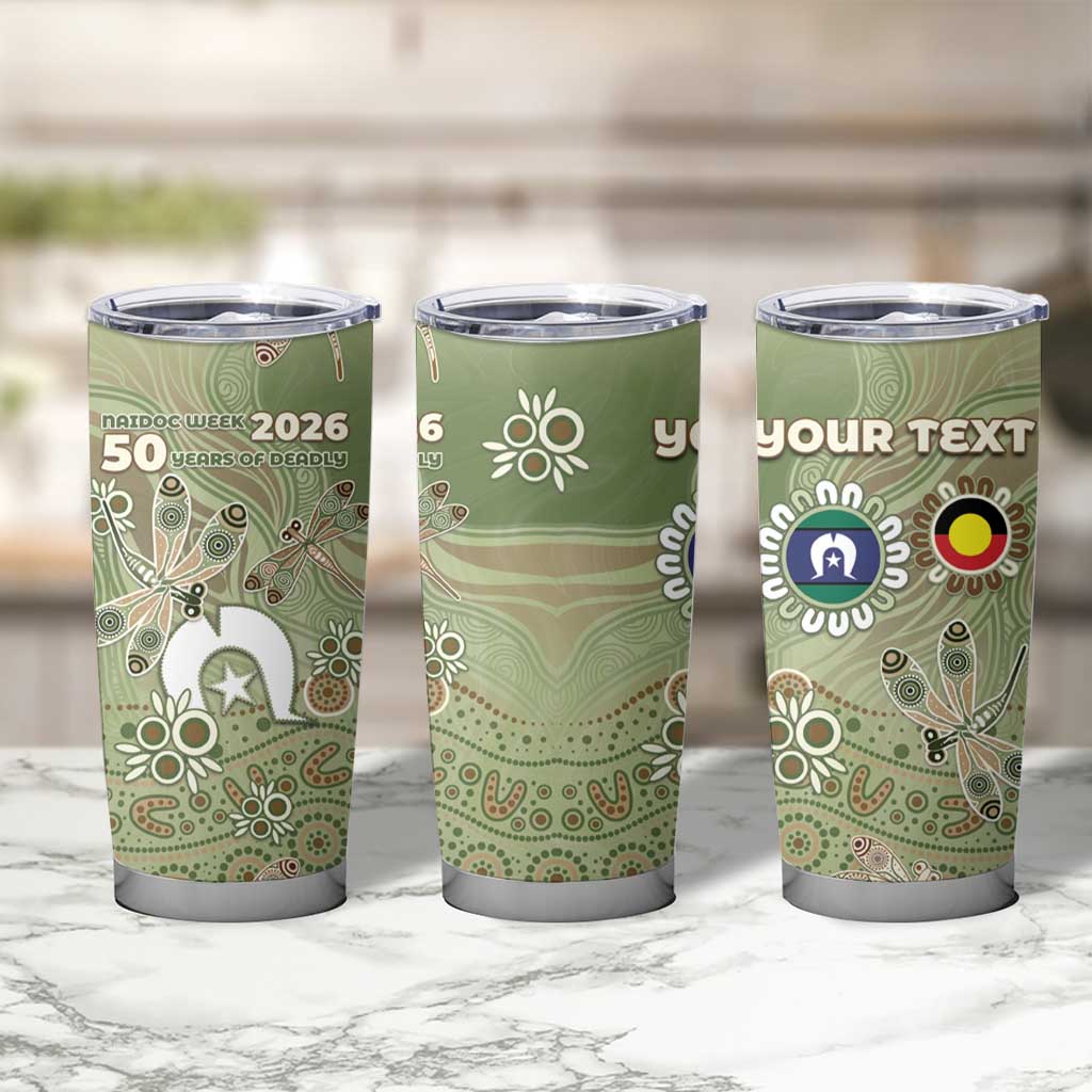 Personalised NAIDOC Week 2026 Tumbler Cup Dragonfly Australian Aboriginal Art