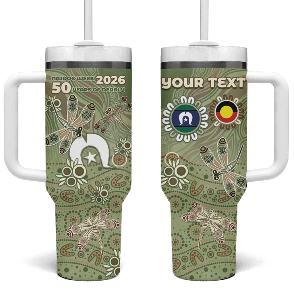 Personalised NAIDOC Week 2026 Tumbler With Handle Dragonfly Australian Aboriginal Art