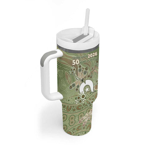 Personalised NAIDOC Week 2026 Tumbler With Handle Dragonfly Australian Aboriginal Art