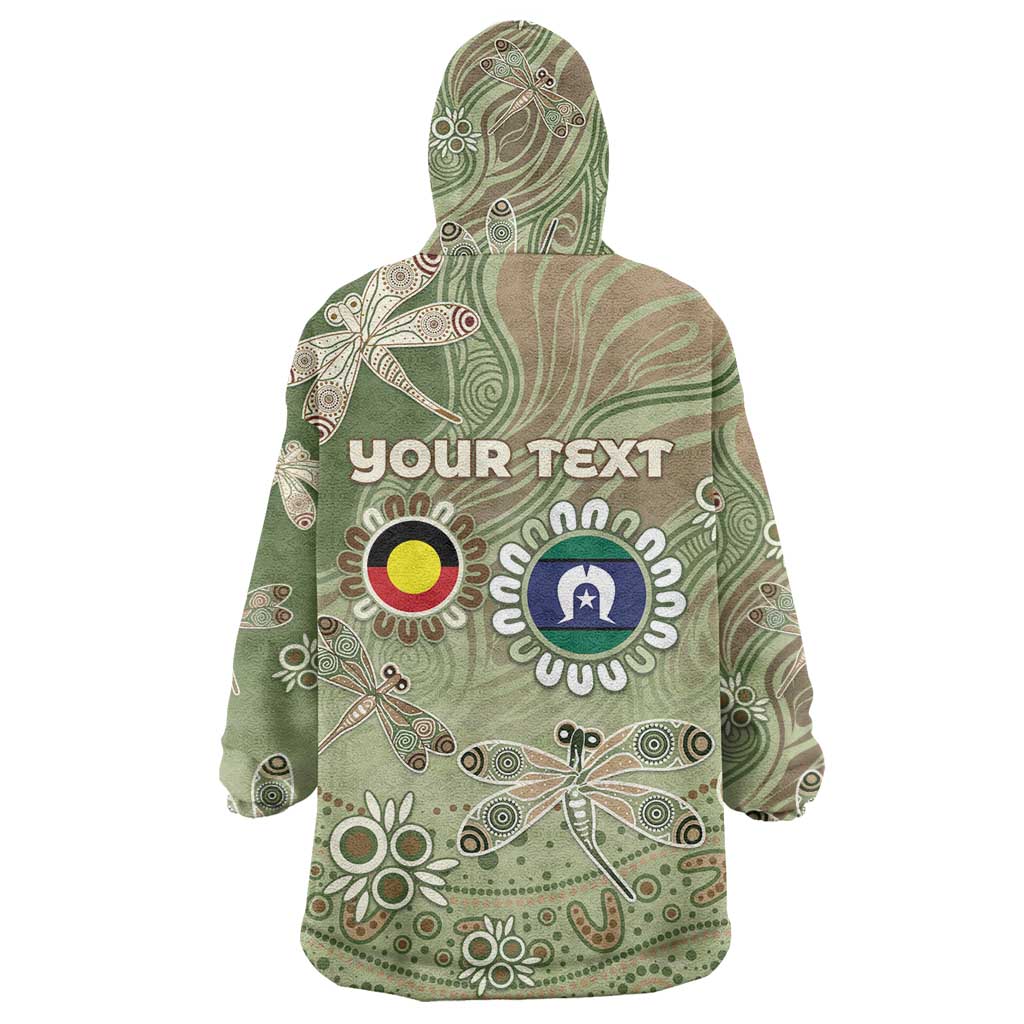 Personalised NAIDOC Week 2026 Wearable Blanket Hoodie Dragonfly Australian Aboriginal Art