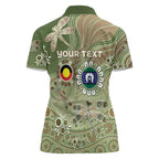 Personalised NAIDOC Week 2026 Women Polo Shirt Dragonfly Australian Aboriginal Art