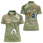 Personalised NAIDOC Week 2026 Women Polo Shirt Dragonfly Australian Aboriginal Art