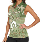 Personalised NAIDOC Week 2026 Women Sleeveless Polo Shirt Dragonfly Australian Aboriginal Art