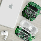 Aotearoa Ngati Maniapoto AirPods Case Maori Tribal Green Paua Shell Pattern
