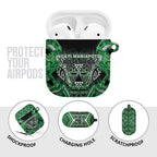 Aotearoa Ngati Maniapoto AirPods Case Maori Tribal Green Paua Shell Pattern