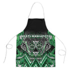 Aotearoa Ngati Maniapoto Apron Maori Tribal Green Paua Shell Pattern