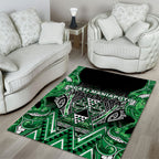 Aotearoa Ngati Maniapoto Area Rug Maori Tribal Green Paua Shell Pattern