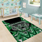 Aotearoa Ngati Maniapoto Area Rug Maori Tribal Green Paua Shell Pattern