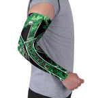 Aotearoa Ngati Maniapoto Arm Sleeves Maori Tribal Green Paua Shell Pattern