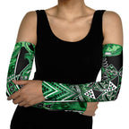 Aotearoa Ngati Maniapoto Arm Sleeves Maori Tribal Green Paua Shell Pattern