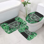 Aotearoa Ngati Maniapoto Bathroom Set Maori Tribal Green Paua Shell Pattern