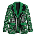 Aotearoa Ngati Maniapoto Blazer Maori Tribal Green Paua Shell Pattern