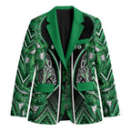 Aotearoa Ngati Maniapoto Blazer Maori Tribal Green Paua Shell Pattern