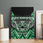 Aotearoa Ngati Maniapoto Canvas Wall Art Maori Tribal Green Paua Shell Pattern