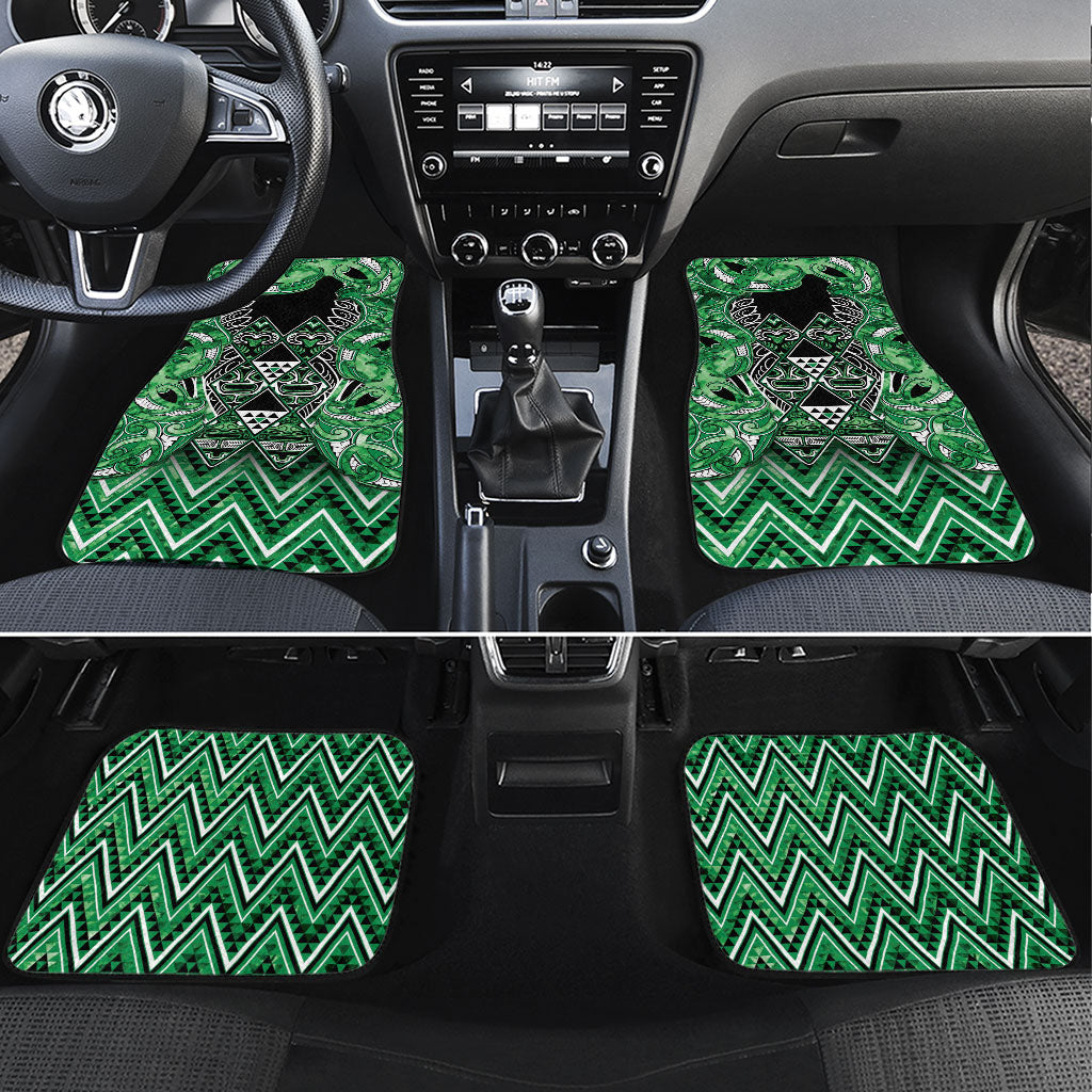 Aotearoa Ngati Maniapoto Car Mats Maori Tribal Green Paua Shell Pattern