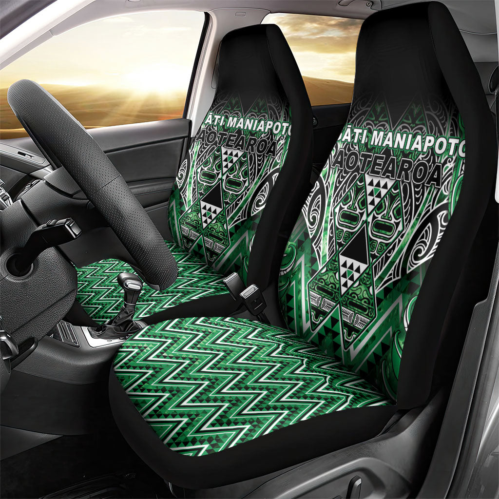 Aotearoa Ngati Maniapoto Car Seat Cover Maori Tribal Green Paua Shell Pattern