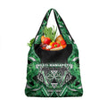 Aotearoa Ngati Maniapoto Grocery Bag Maori Tribal Green Paua Shell Pattern