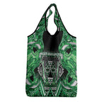 Aotearoa Ngati Maniapoto Grocery Bag Maori Tribal Green Paua Shell Pattern