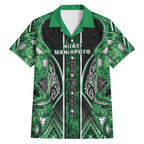 Aotearoa Ngati Maniapoto Hawaiian Shirt Maori Tribal Green Paua Shell Pattern