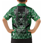 Aotearoa Ngati Maniapoto Hawaiian Shirt Maori Tribal Green Paua Shell Pattern