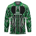 Aotearoa Ngati Maniapoto Hockey Jersey Maori Tribal Green Paua Shell Pattern