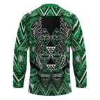 Aotearoa Ngati Maniapoto Hockey Jersey Maori Tribal Green Paua Shell Pattern
